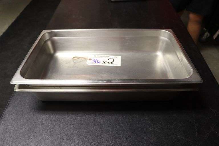 Times 2 - 12 x 20 x 4 stainless insets with no lids