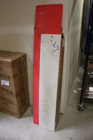 Times 2 - 9" x 48" and 12" x 60' poly cutting boards for prep tables