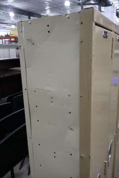 72" x 60" tall x 12" deep metal 6 bay locker system