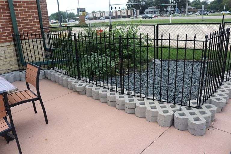All to go - approximately 120' light aluminum black fencing only