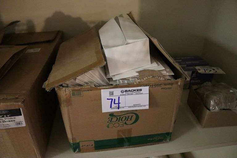 3" deep x 5" wide x 9" long white folding boxes