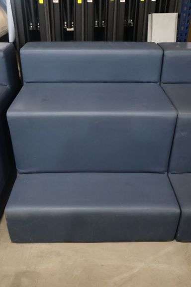 Times 2 - 36" wide x 34" tall x 40" deep Navy vinyl modular seating