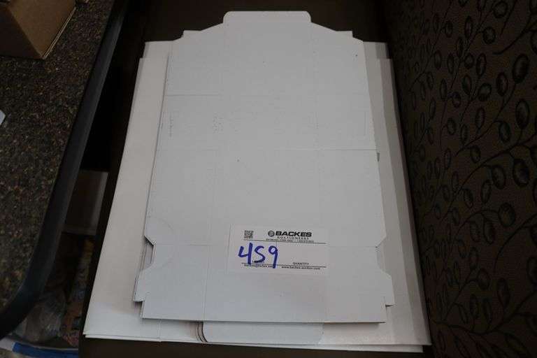 Assorted white cake boxes