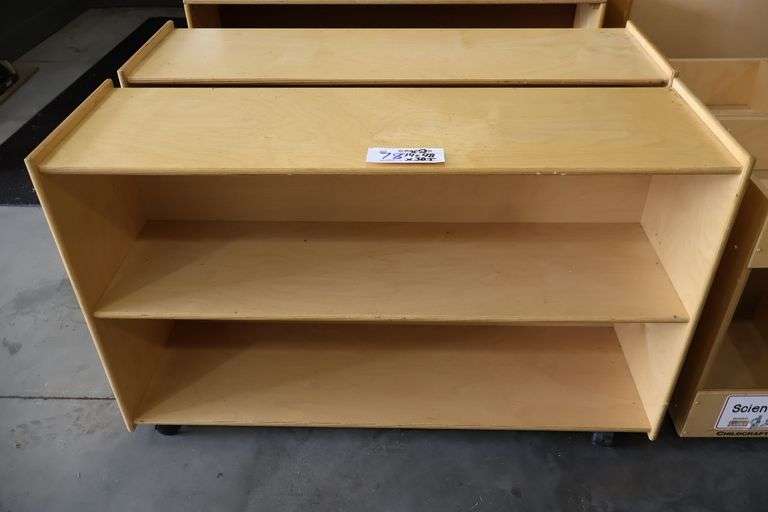 Times 2 - 48" wide x 30" tall x  14" deep wood portable bookcases