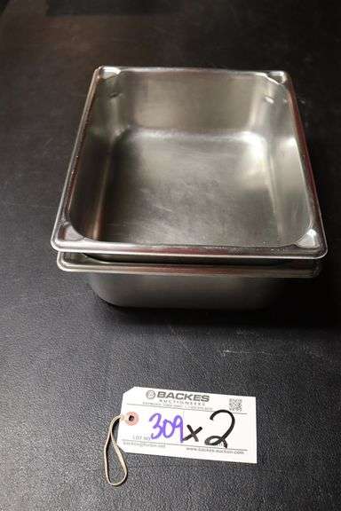 Times 2 - 1/2 x 4 stainless insets with no lids