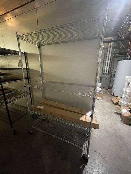 18" x 48" chrome portable rack