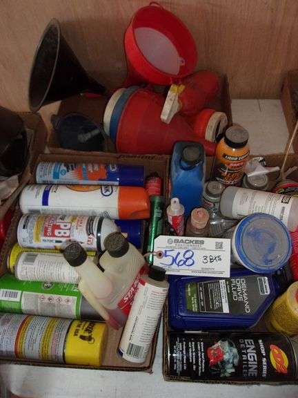 3 boxes of car chemical and related items