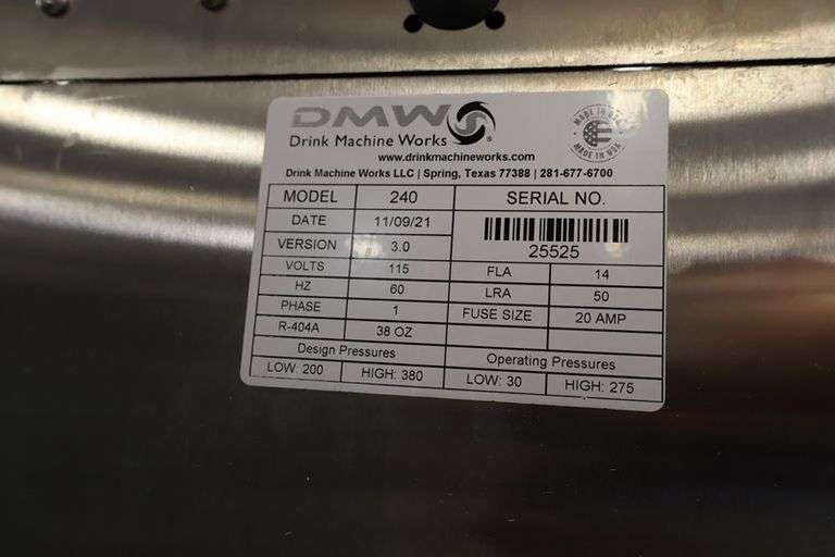 Drink Machine Works model #240 frozen 2 product beverage machine - 115 volt, 20 amp - s/n# 25525 - Owner just texted  - Paid over $5,000 for this unit