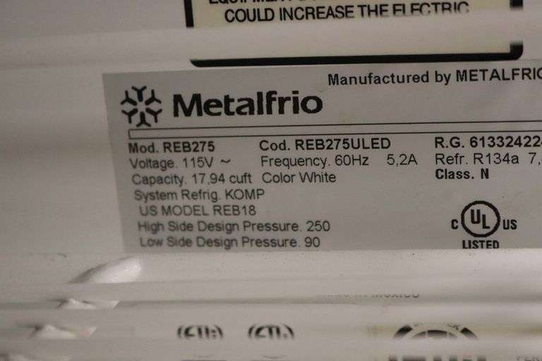 Metalfrio REB275 glass 2 door cooler