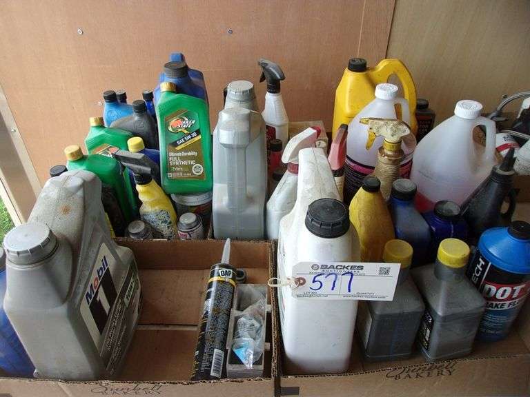 4 boxes of various lubricants