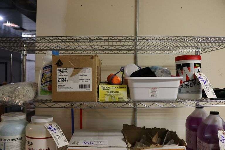 Top shelf to go - assorted cleaning products