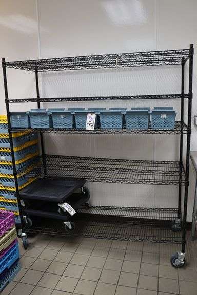 24" x 60" portable black coated rack