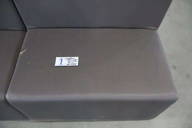 Times 2 - 36" wide x 34" tall x 40" deep charcoal vinyl modular seating