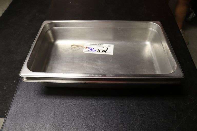 Times 2 - 12 x 20 x 4 stainless insets with no lids