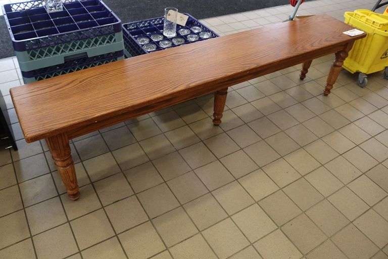 Oak 13" x 76" x 18" tall Amish Made entrance bench