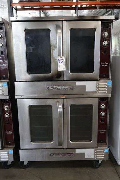 Stack of Southbend Silver Star Series gas portable convection ovens