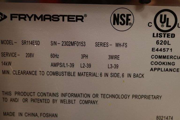 Dean SR114ESD electric 3 phase 40# fryer - barely used!