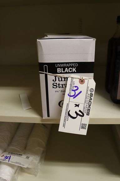 Times 3 - Choice unwrapped black jumbo straws