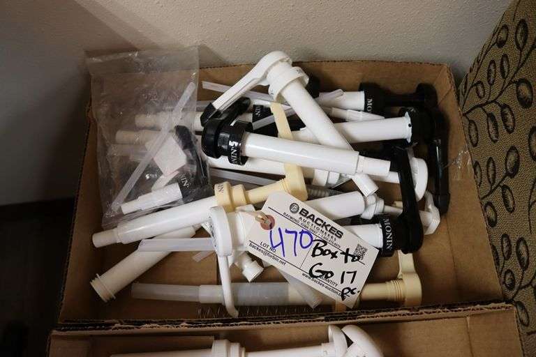 Box flat to go - Monin and other coffee flavoring pumps - as is - missing bottom plastic tubes
