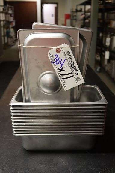 Times 11 - 1/3 x 4 stainless insets with lids