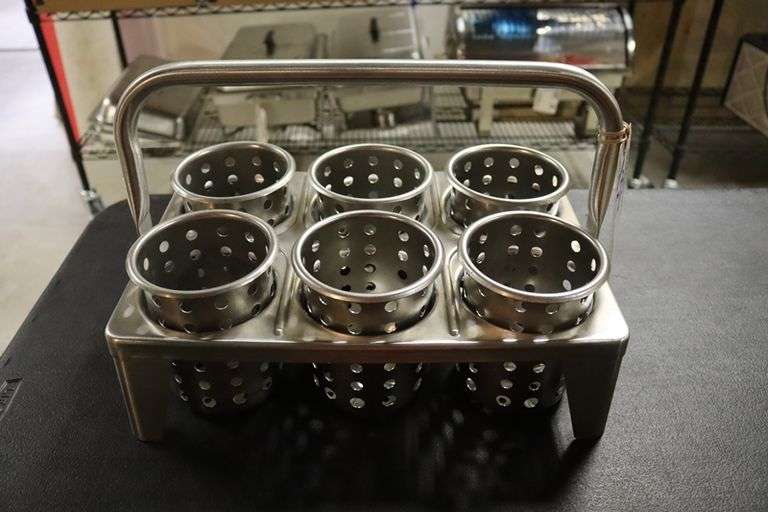 Stainless silverware organizer