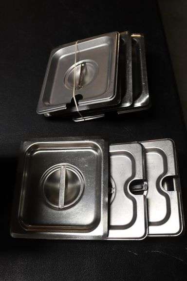 Times 10 - 1/6 x 6 stainless insets with 9 lids