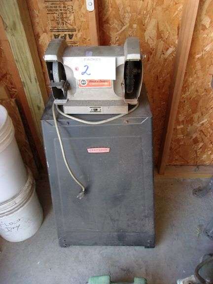 Bench grinder and stand