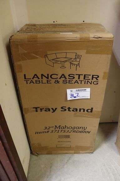 Times 6 - new Landcaster 32" Mahogony tray stands