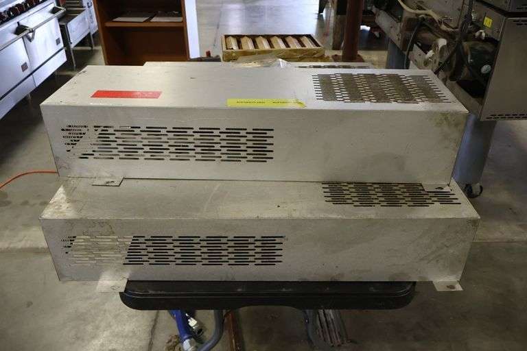 Stack of Middleby Marshall WOW PS670G portable gas conveyor pizza ovens with digital controls & 32" wide conveyors