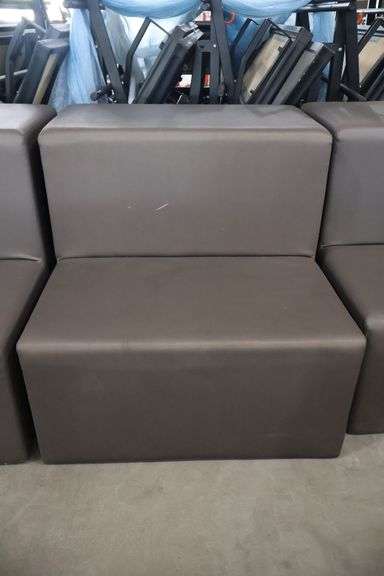 Times 2 - 36" wide x 34" tall x 40" deep charcoal vinyl modular seating