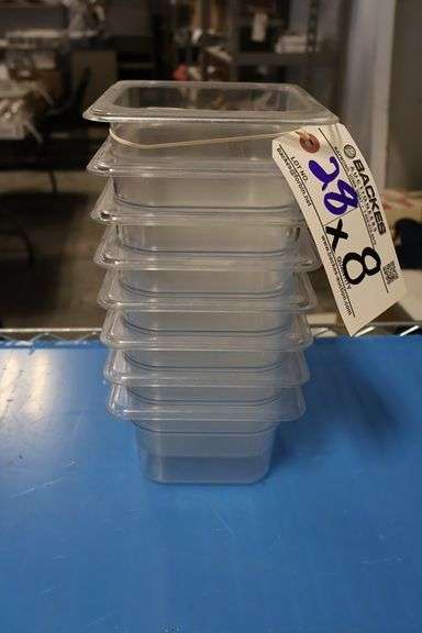 Times 8 - 1/6 x 4" Acrylic inset pans