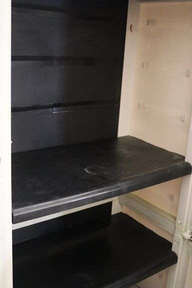 Times 2 - 18" x 30" x 70" tall 2 door cabinet and Suncrest poly bin