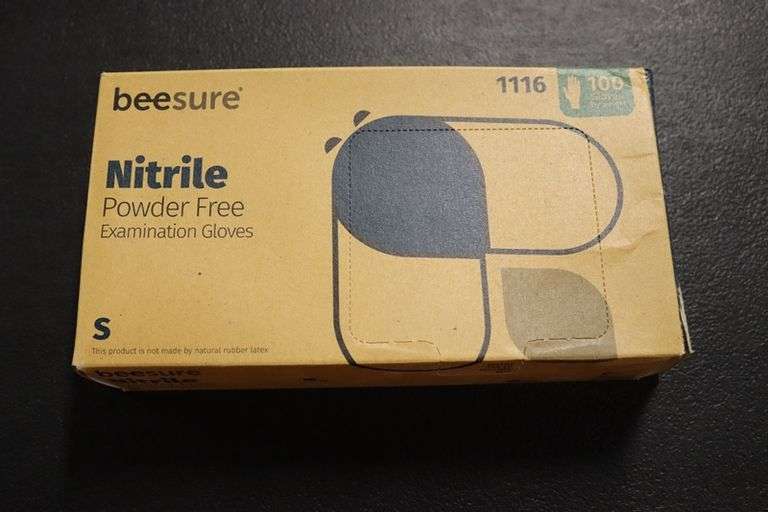 Times 3 - Beesure Nitrile powder free exam latex gloves - Small
