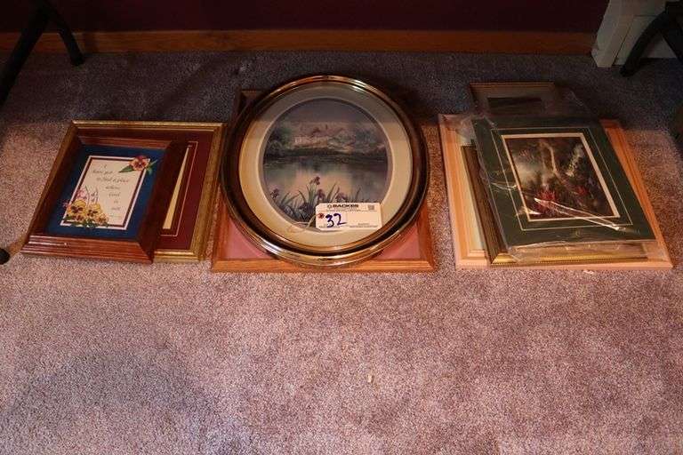 All to go under table - pictures and frames