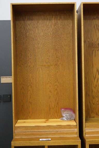 Times 2 - 32" x 96" x 17" deep wood book cases - no shelf pins