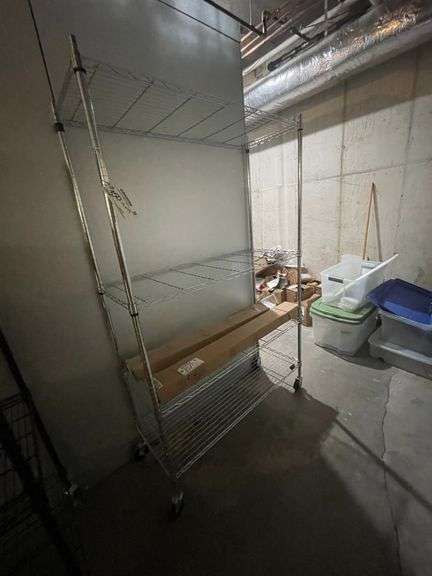18" x 48" chrome portable rack