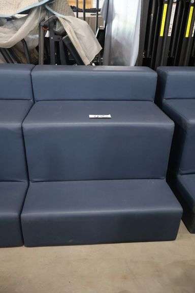 Times 2 - 36" wide x 34" tall x 40" deep Navy vinyl modular seating