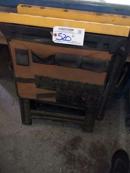 Pair of folding sawhorses