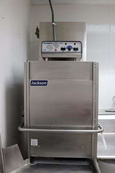Jackson Temp Star corner pass through dishwasher - model TempStar HH-E-VER - currently wired for 208/230v - 3 phase - very nice