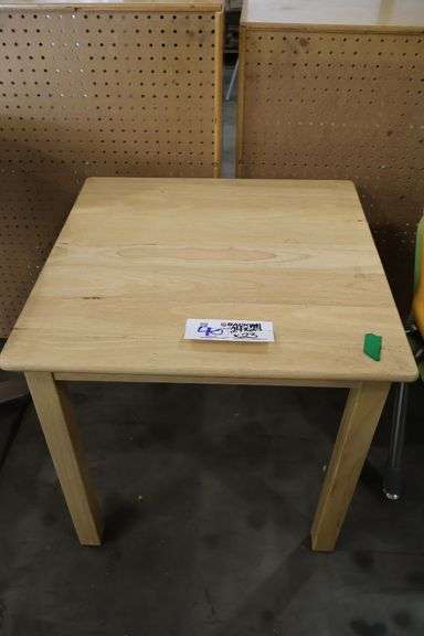 24" x 24" x 23" tall maple wood child's table