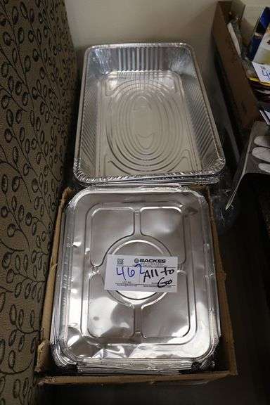 Assorted aluminum pans and half size lids
