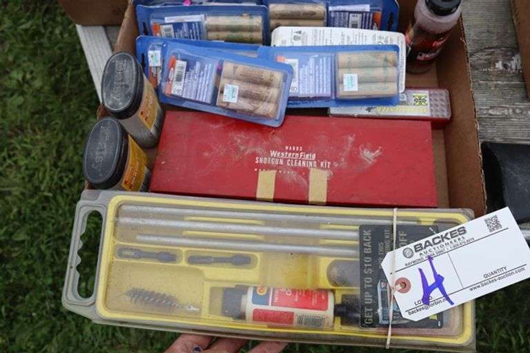Box flat to go - Gun cleaning kits, BB's, rocket engine motors, & more