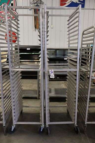 Times 2 - Advance Tabco PR30-2W portable aluminum sheet pan racks