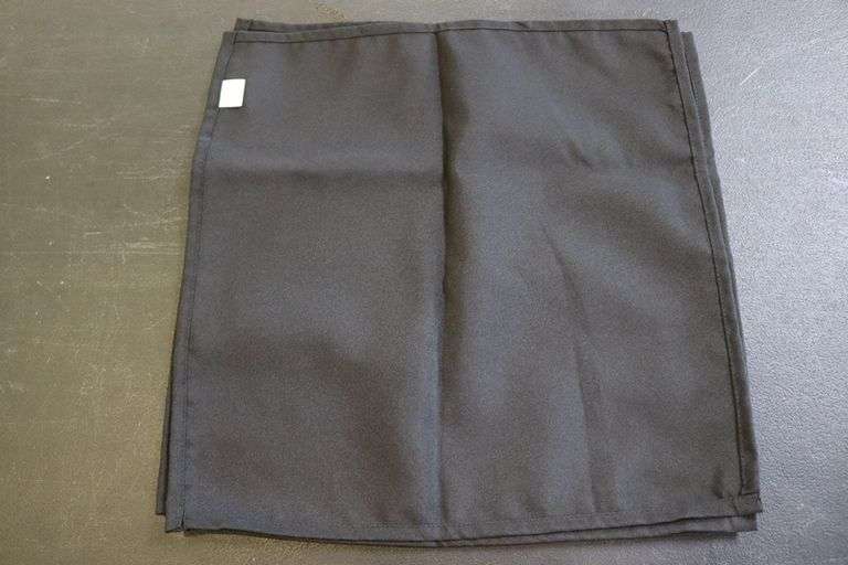 Times 5 - packs of 10 - new 17" square polyester black napkins