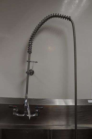 30" x 72" stainless left hand soil table with drain drops