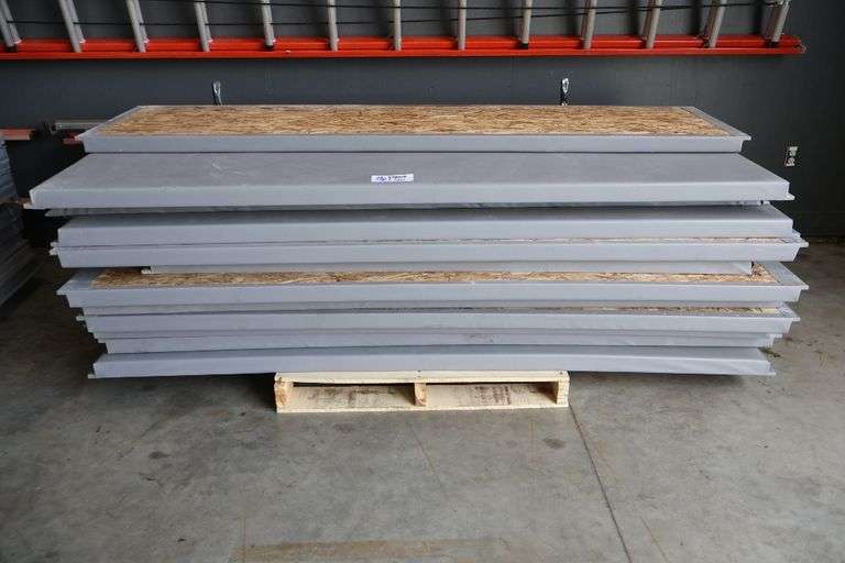 Pallet of 2.5" thick grey gym wall padding - 96" tall