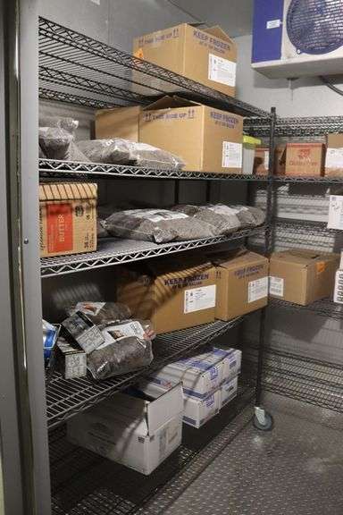 Times 3 - black coated portable wire racks - 2) 24" x 60" and 1) 24" x 72"