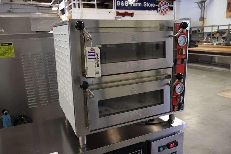 Like New - Avantco DPO-18-DD countertop electric double stone deck pizza oven - 240 volt, 1 phase - great condition, shows very little usage