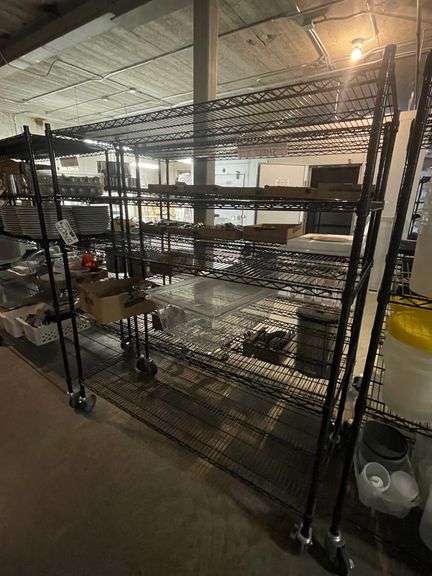 24" x 72" black portable rack