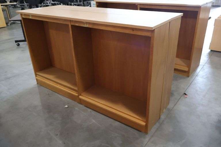 Times 2 - 72" wide x 42" tall x 14" deep wood book cases
